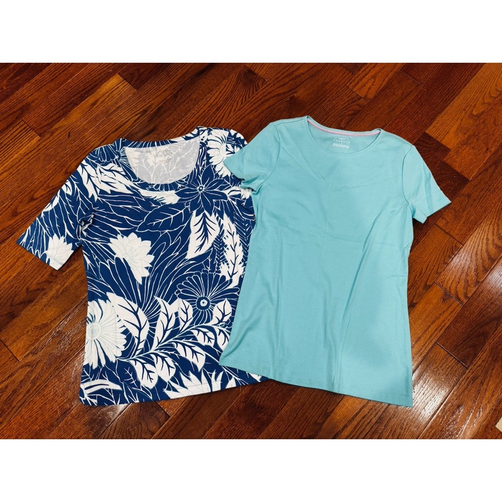 Talbots The Talbots Tee Lot Of (2) T-shirts Small NEW Pima Cotton & Cotton Blend